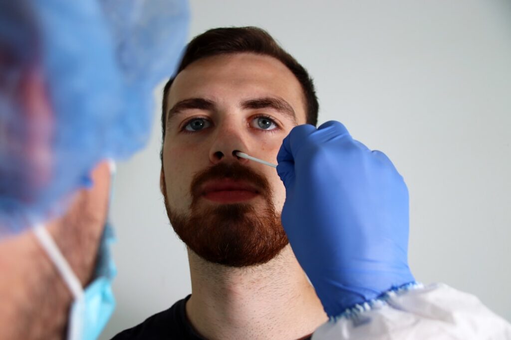 Photo deviated septum surgery